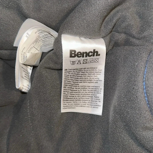 Bench Blue fur trim boy bomber puffer jacket Sz S - Picture 9 of 17